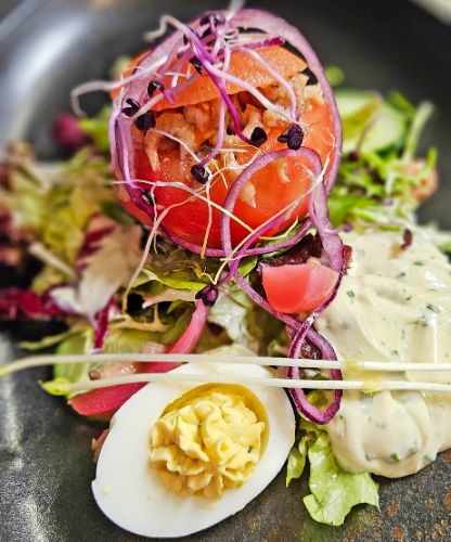 Poêlée de volaille, champignons et légumes
